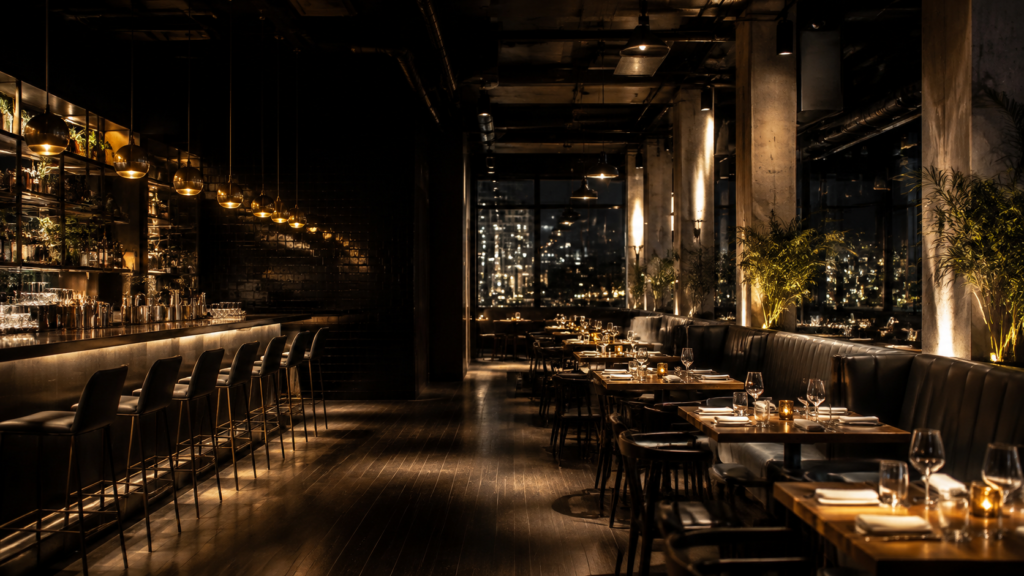 Stylish contemporary restaurant interior